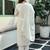 White color silk blended graceful partywear readymade kurta set