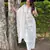 White color silk blended graceful partywear readymade kurta set