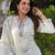White color silk blended graceful partywear readymade kurta set