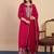 Pink color silk blended graceful partywear readymade kurta set