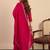 Pink color silk blended graceful partywear readymade kurta set