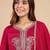 Pink color silk blended graceful partywear readymade kurta set