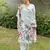 Sky blue color silk blended graceful partywear readymade kurta set