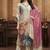 Grey color chanderi fabric designer partywear readymade kurta set
