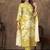 Mustard color chanderi fabric designer partywear readymade kurta set