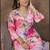 Pink color chanderi fabric designer partywear readymade kurta set