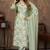 Pista color chanderi fabric designer partywear readymade kurta set