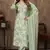 Pista color chanderi fabric designer partywear readymade kurta set