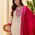 Cream color beautiful silk blend embroidered work fancy kurta set