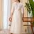 Cream color beautiful silk blend beads embroidered work fancy kurta set