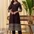 Coffee color beautiful silk blend embroidered work fancy kurta set