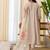 Grey color beautiful silk blend embroidered work fancy kurta set