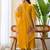 Mustard color beautiful silk blend embroidered work fancy kurta set