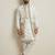 White doniyar shartin premium designer festive wear kurta pyjama with long jacket set