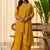 Mustard color beautiful silk blend embroidered work fancy kurta set