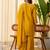 Mustard color beautiful silk blend embroidered work fancy kurta set