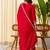 Pink color beautiful silk blend embroidered work fancy kurta set