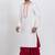 White viscose ps premium designer festive wear dhoti kurta set