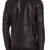 Men's genuine sheep leather jacket motorcycle black cafe racer style jacket-cl-m004