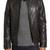 Men's genuine sheep leather jacket motorcycle black cafe racer style jacket-cl-m006