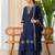 Blue color beautiful embroidered graceful partywear ceremonial suit