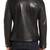 Men's genuine sheep leather jacket motorcycle black cafe racer style jacket-cl-m006