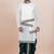 White banarasi dhupion silk premium designer festive wear dhoti kurta set