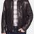 Men's genuine sheep leather jacket motorcycle black cafe racer style jacket-cl-m008