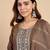 Brown color beautiful embroidered graceful partywear ceremonial suit