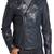Men's genuine sheep leather jacket motorcycle black cafe racer style jacket-cl-m009
