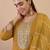 Mustard color beautiful embroidered graceful partywear ceremonial suit