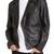 Men's genuine sheep leather jacket motorcycle black cafe racer style jacket-cl-m011