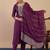 Purple color beautiful embroidered graceful partywear ceremonial suit
