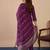 Purple color beautiful embroidered graceful partywear ceremonial suit