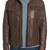 Men's genuine sheep leather jacket motorcycle brown cafe racer style jacket-cl-m013