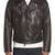 Men's genuine sheep leather jacket motorcycle black cafe racer style jacket-cl-m15
