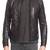Men's genuine sheep leather jacket motorcycle black cafe racer style jacket-cl-m16