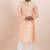 Pink cotton silk jacquard premium designer festive wear kurta pyjama set