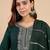 Green color beautiful embroidered graceful partywear ceremonial suit