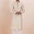 Beige color jacquard silk premium designer festive wear kurta pyjama set