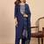 Nevy blue color beautiful embroidered graceful partywear ceremonial suit