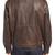 Men's genuine sheep leather jacket motorcycle brown cafe racer style jacket-cl-m19