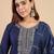 Nevy blue color beautiful embroidered graceful partywear ceremonial suit