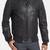 Men's genuine sheep leather jacket motorcycle black cafe racer style jacket-cl-m21