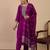Purple color beautiful embroidered graceful partywear ceremonial suit