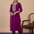 Purple color beautiful embroidered graceful partywear ceremonial suit