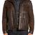 Men's genuine sheep leather jacket motorcycle brown cafe racer style jacket-cl-m25