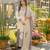 Cream color muslin fabric printed graceful girlie kurta set for party looks