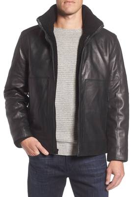 men's genuine lambskin leather biker jacket classic moto zip style modern 1