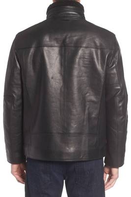 men's genuine lambskin leather biker jacket classic moto zip style modern 2
